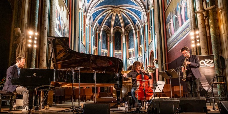 Trio Herman-Salque-Parisien at EgliseSaint-Germain, photo Festival Jazz à Saint-Germain-des-Prés