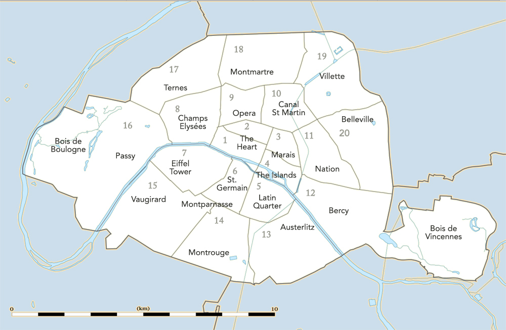 guide sur paris arrondissements