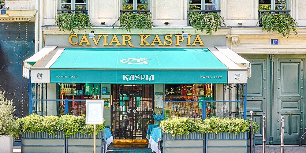 Caviar Kaspia at #17 Place de la Madeleine, photo Caviar Kaspia