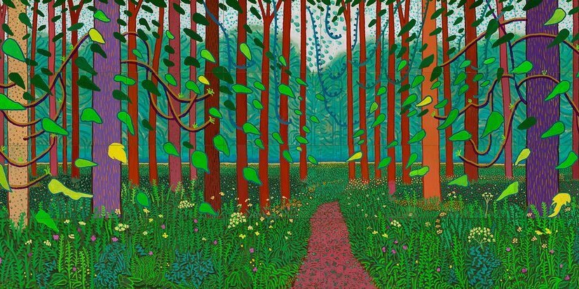 the forest and trees artwork by David Hockney at The Pompidou