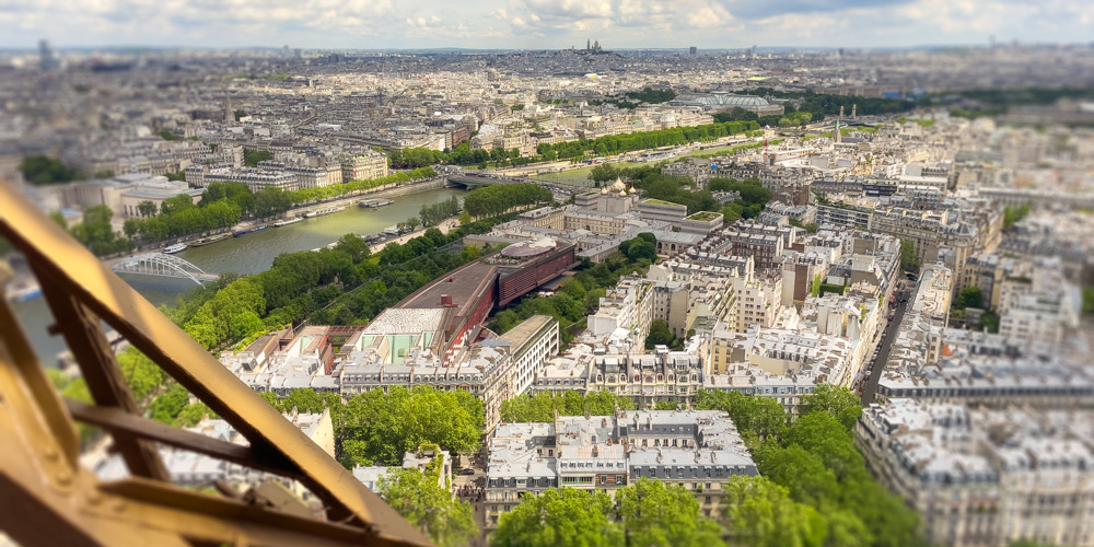 The view of the 7th Arrondissement from the Eiffel Tower