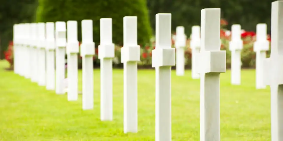 At the American Cemetery in Normandy
