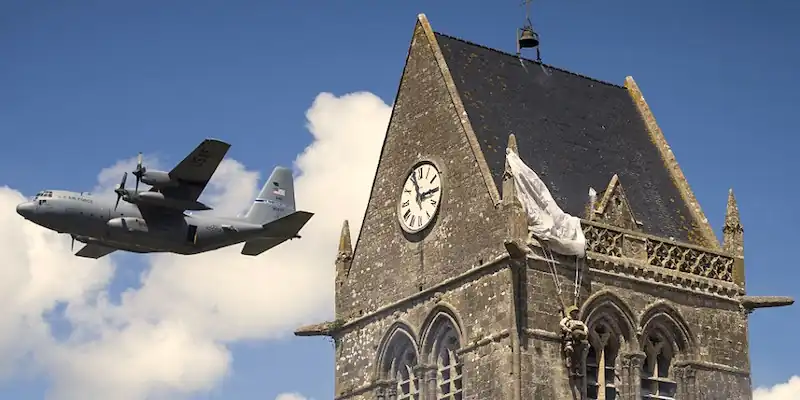 A famous scene from the movie, The Longest Day