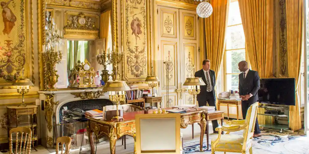 The French President's office inside the Palais de l'Élysée in Paris