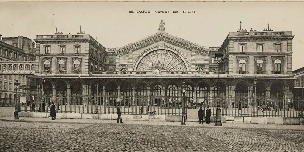 Gare de l'Est, seen in a late-a9th century vintage photo