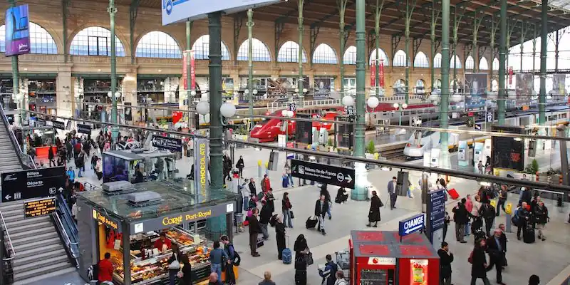 There are always a lot of passengers in Gare du Nord's bustling interior