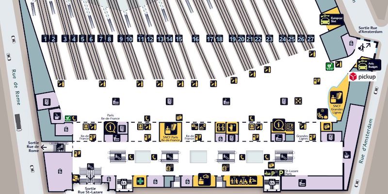 Gare Saint Lazare Floor Plan Train Level Map 800 2x1 