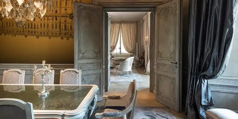At Le Crillon, a suite designed by Karl Lagerberg