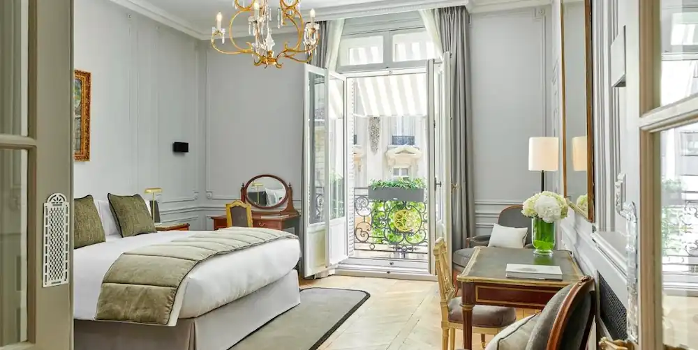 A room of traditional Parisian elegance at Hotel Lancaster