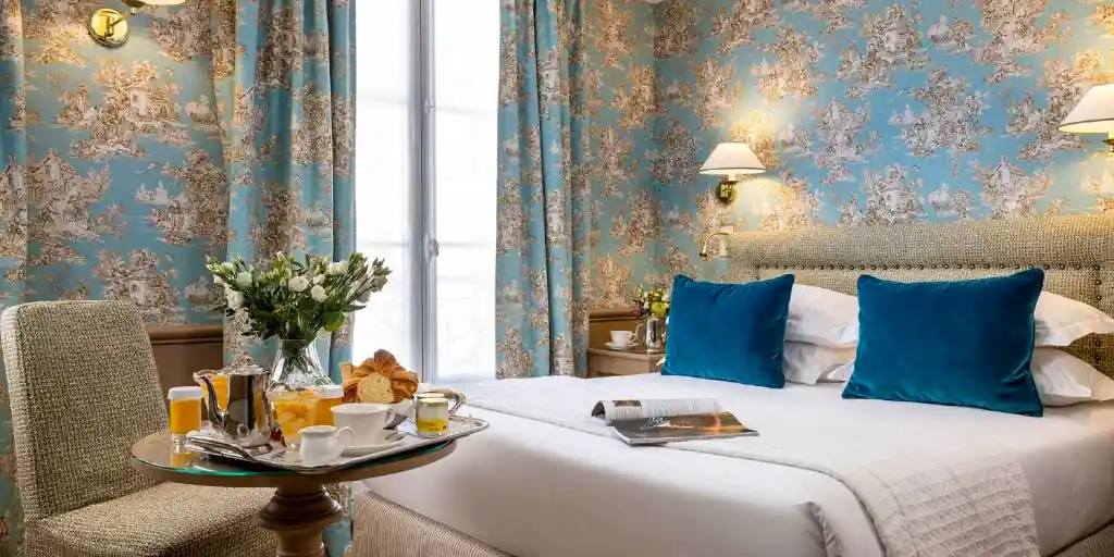 Guest room at Hôtel Le Cler near Rue Cler