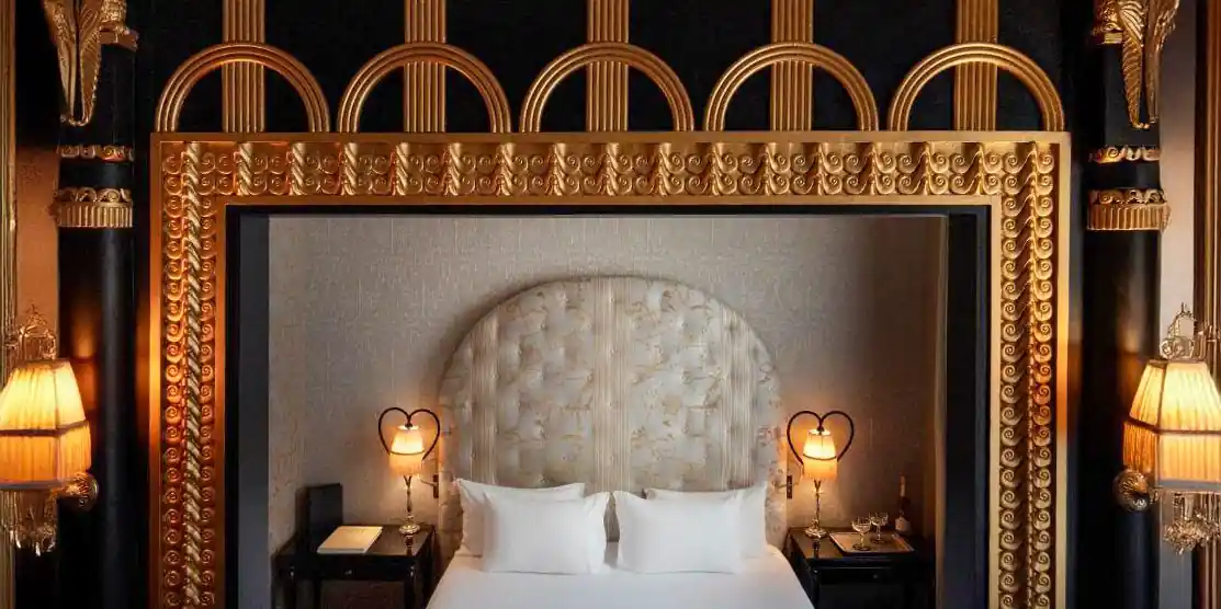 Art Deco touches at hotel Maison Souquet in Montmartre