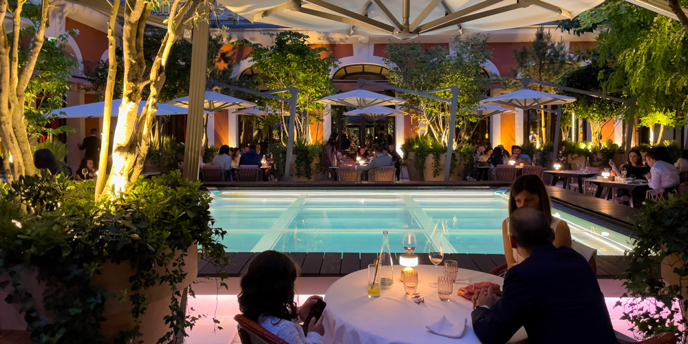 Terrace seating at Il Carpaccio