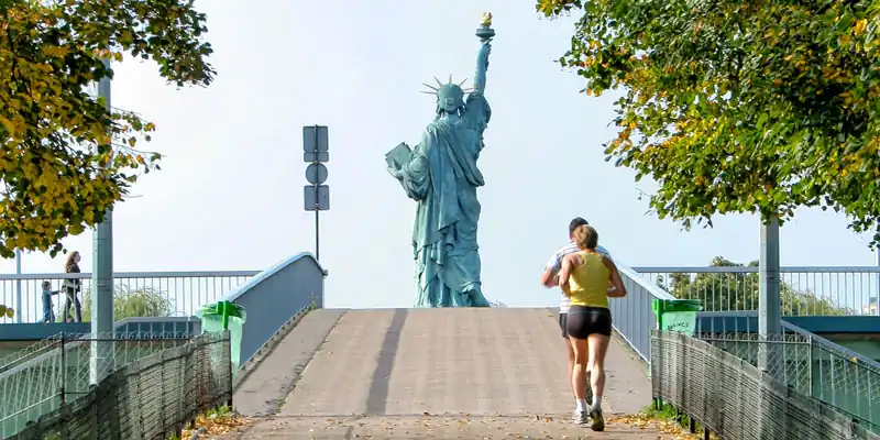 Statue of Liberty on Île aux Cygnes in Paris