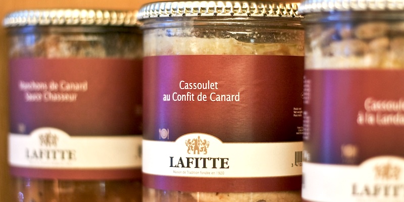 Lafitte Products on the shevles of the store, photo by Mark Craft