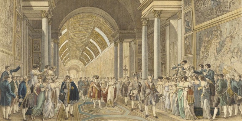 Marriage of the Emperor Napoleon I to the Archduchess Marie Louise of Austria in the Grand Gallery of the Louvre