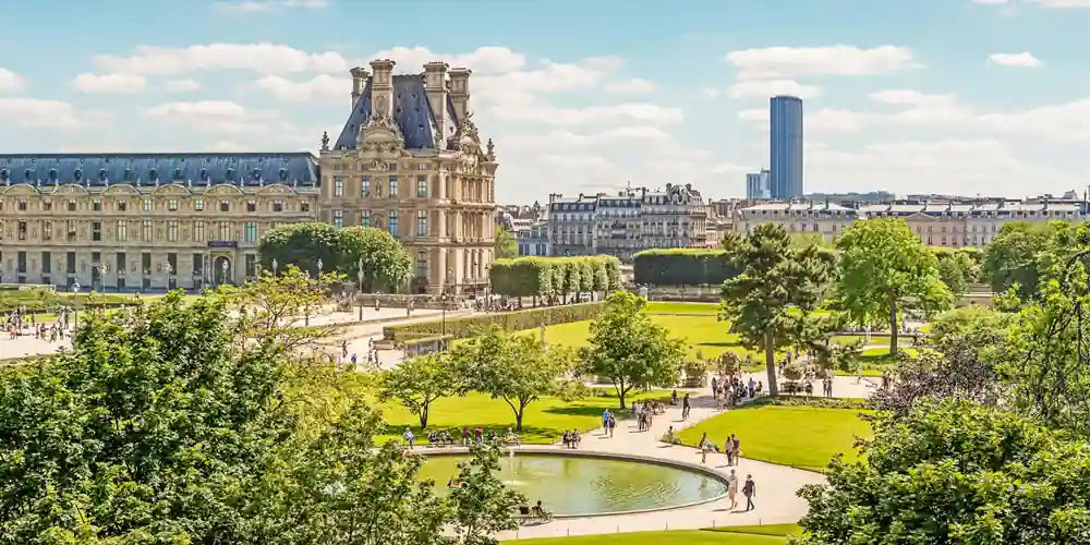  The Tuileries and the Louvre in spring