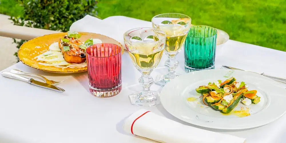 Dining al fresco at Le Jardin Ducasse Baccarat
