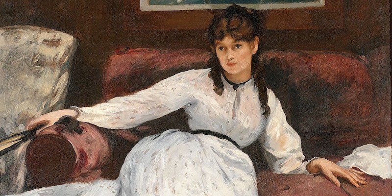 Manet, Berthe Morisot in Le Repos, detail