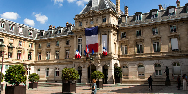 The mairie, or town hallo, of the  15th Arrondissement, photo by mark Craft