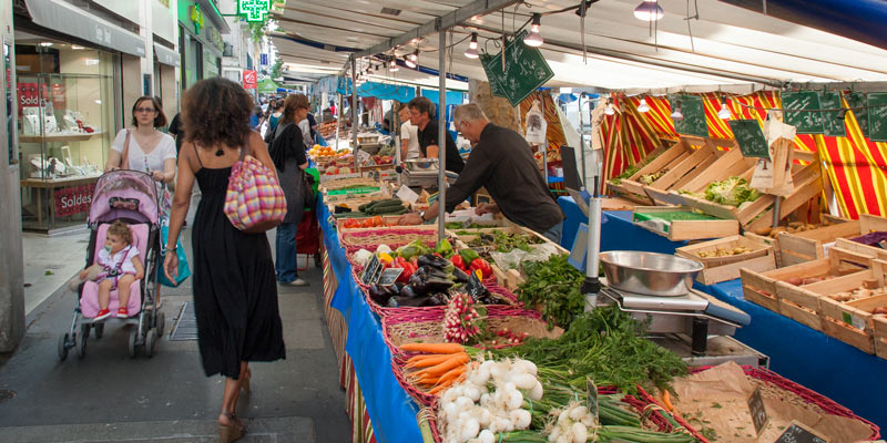 Market on Rue Saint-Charles, photo by Mark Craft