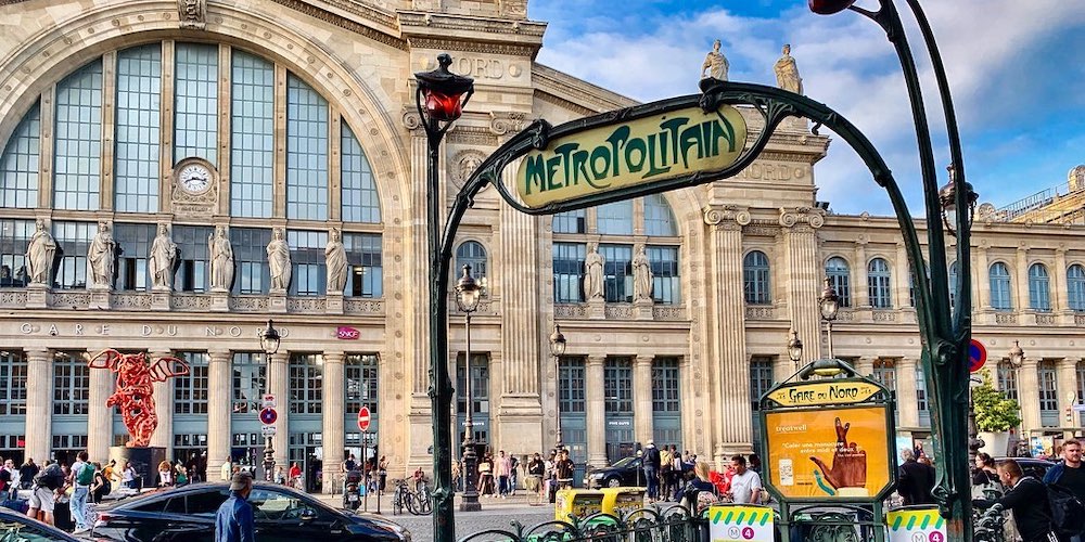 Metro entrance at Gare du Nord