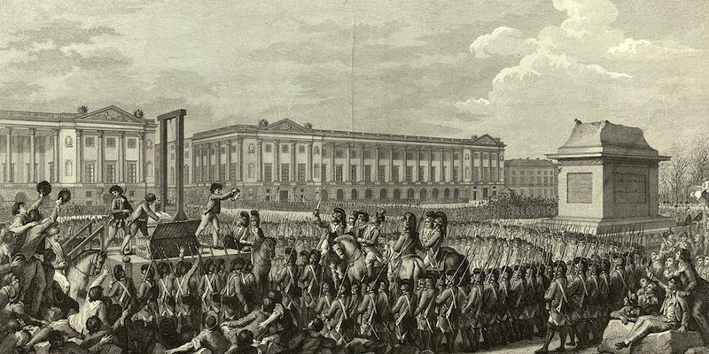 The execution of Louis XVI on January 21, 1793