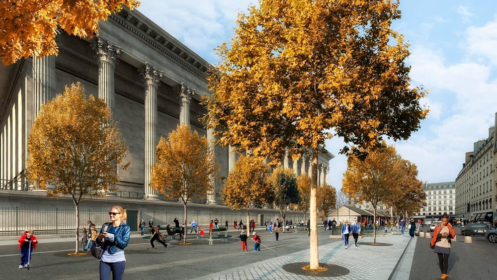 Artist's conception of the 21st-century renovation at Place de la Madeleine
