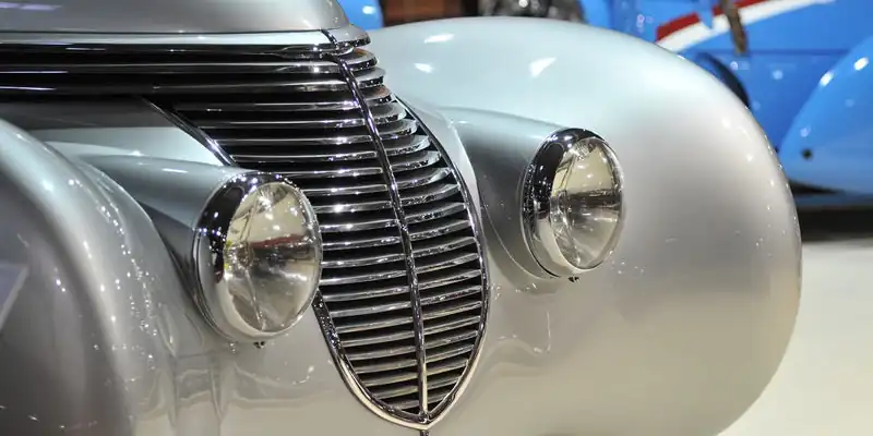 Vintage car seen at Rétromobile Vintage Car Show
