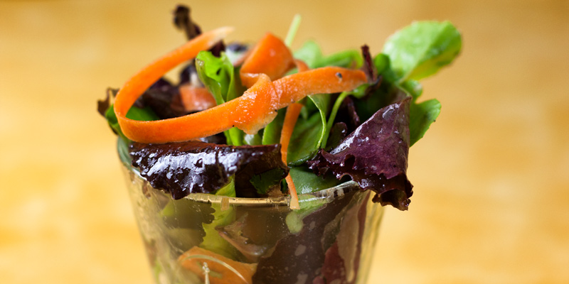 Salad in Eiffel Tower Glass