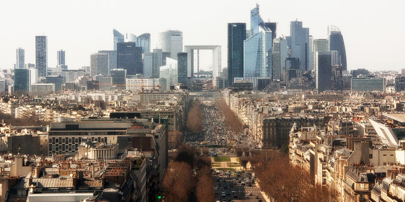 From the Top of the Arc de Triomphe, photo by Mark Craft