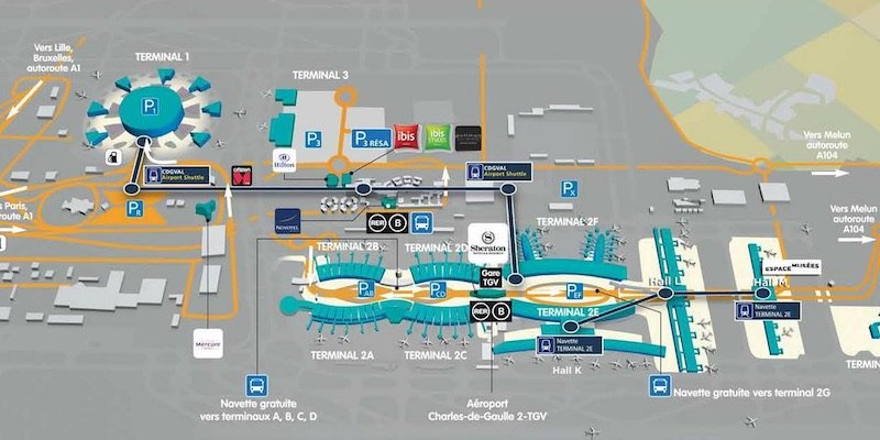 Map of CDG