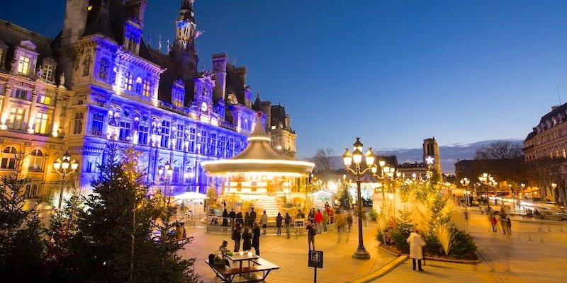 Christmas market at Hotel de Ville, photo Ville de Paris