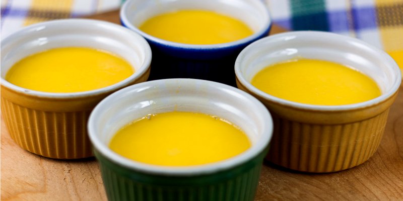 Creme brulee after baking & cooling