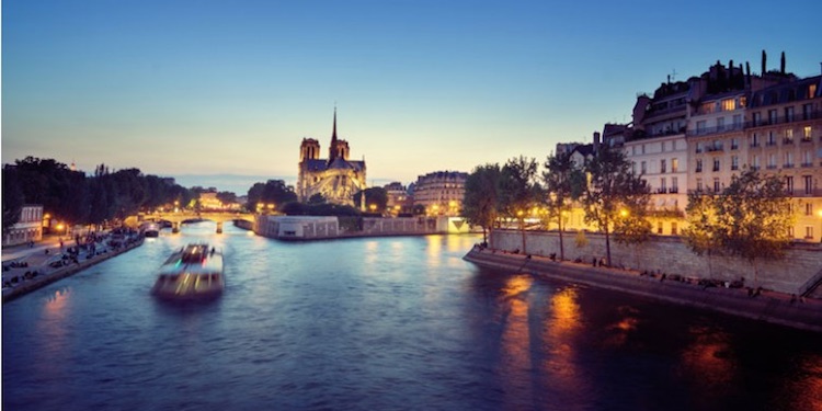 Notre Dame at night