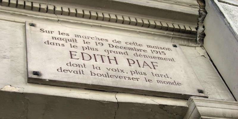 Edith Piaf plaque