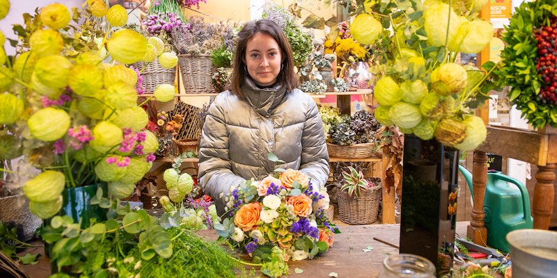 Flower seller on Place de la Madeleine