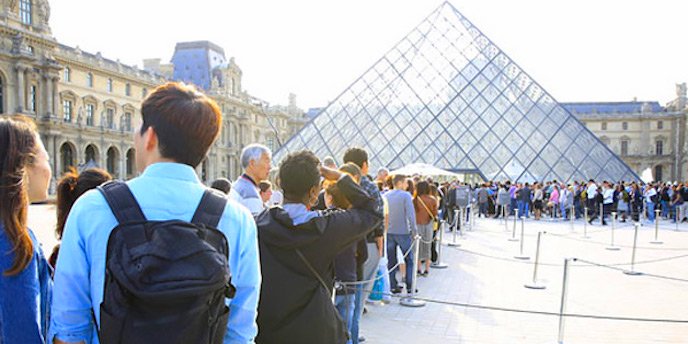 Line-ups at the Louvre