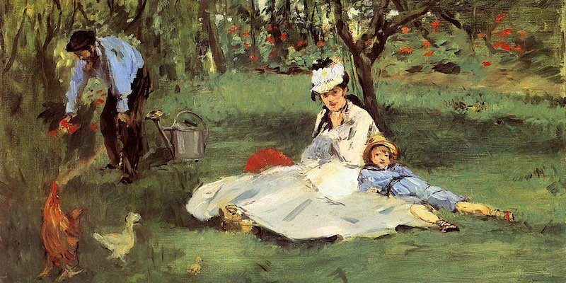 The Monet Family In Their Garden At Argenteuil, Manet