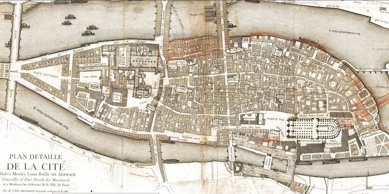 Ile de la Cite in 1754