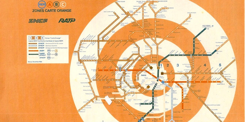 Map of Carte Orange zones