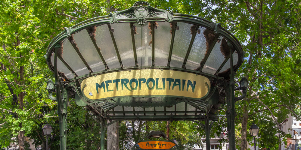 Metro entrance at Abbesses, photo by Mark Craft