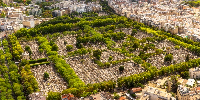 Montmartre Cemetery from Tour Montparnasse, photo by Mark Craft