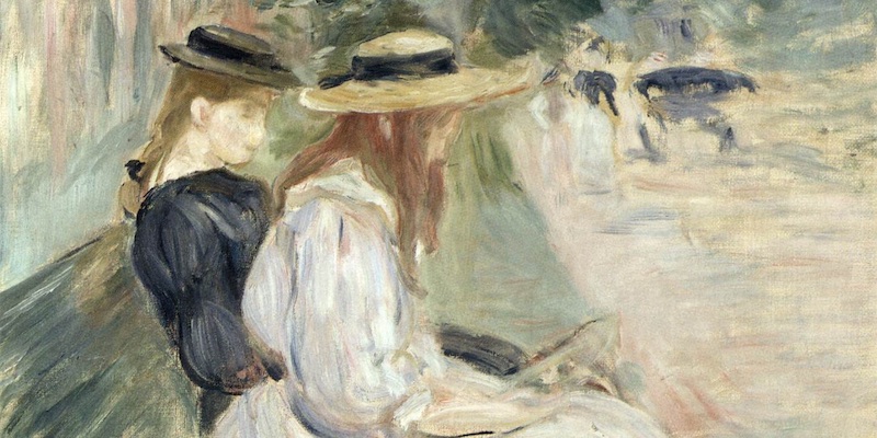 Morisot, Sur un Banc a Bois de Boulogne