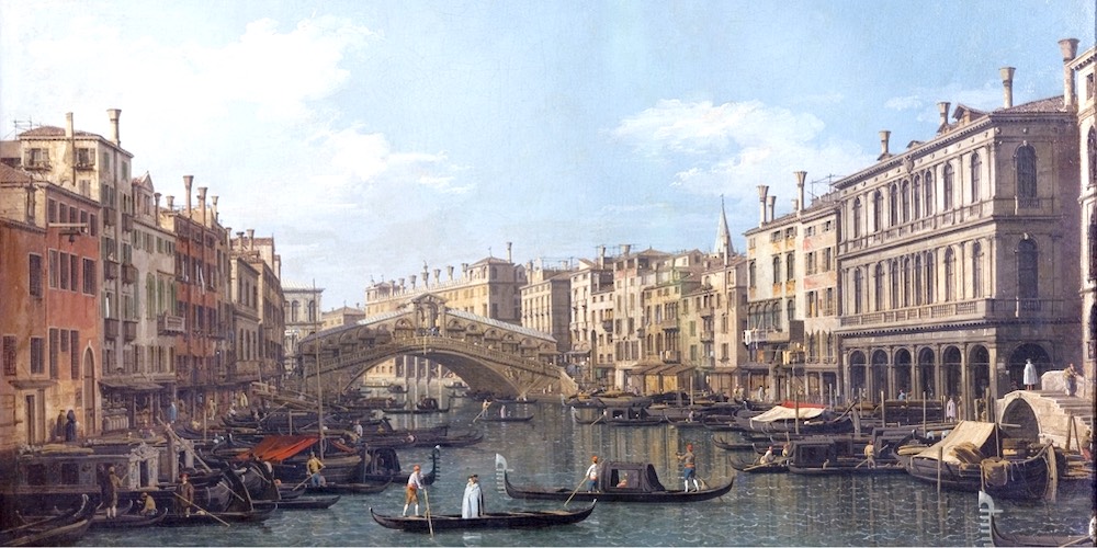 Rialto Bridge, Venice by Canaletto