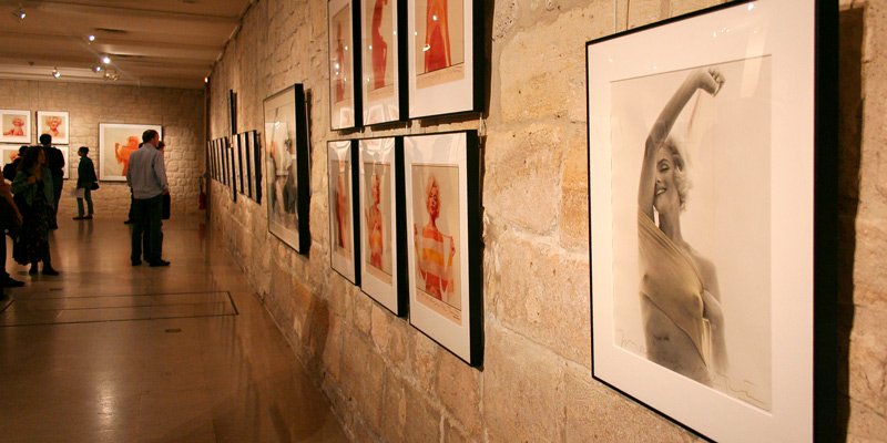 Exhibit at Musee Maillol, last photos of Marilyn Monroe, photo of exhibit by Mark Craft