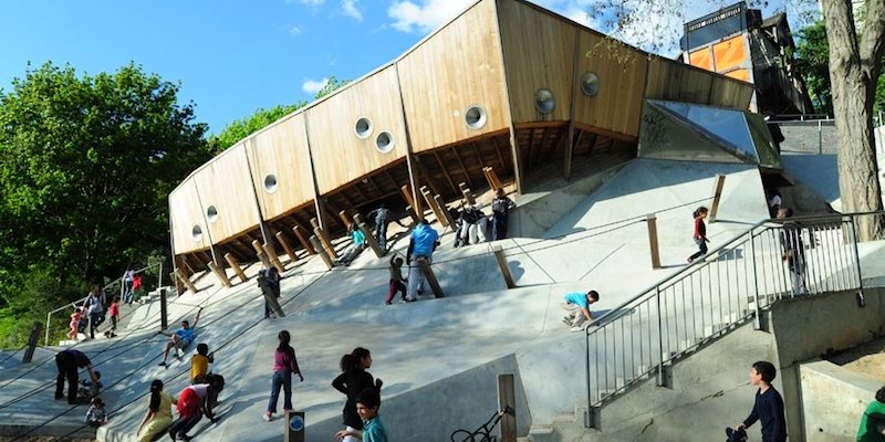 Slide at Parc de Belleville