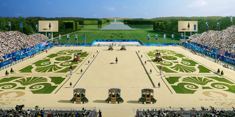 Olympic equestrian competitions take place at Versailles