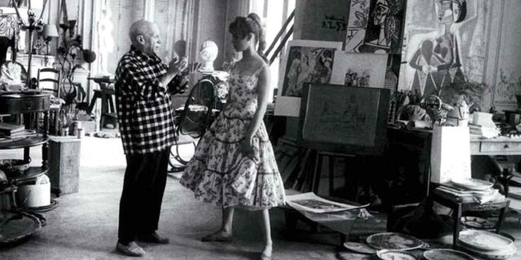 Picasso in his studio