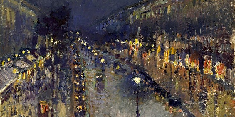 Pissarro, Boulevard Montmartre Night, 1897