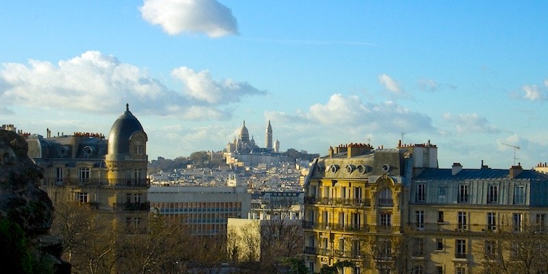 Sacré Coeur, from Buttes-Chaumont, photo by Mark Craft